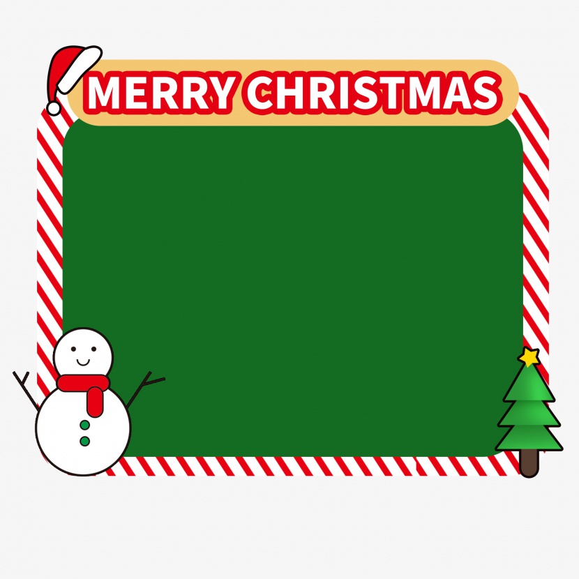 圣诞节主题活动气泡框边框