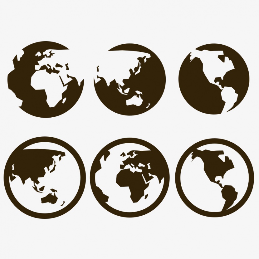 卡通地球元素地球图标地球形状元素