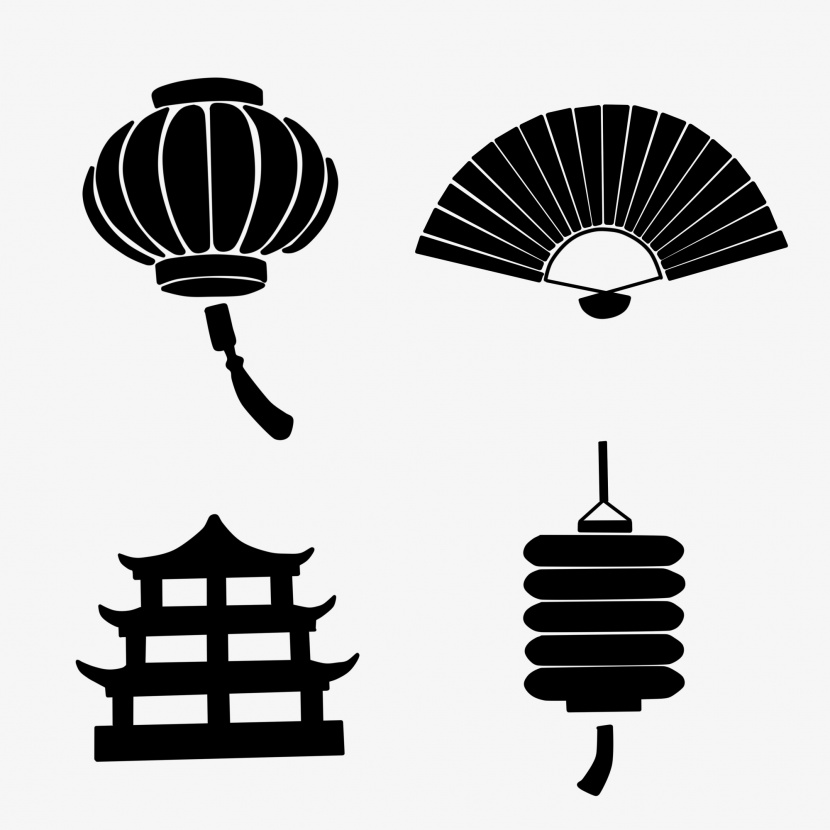 春节国庆节日图标元素图案
