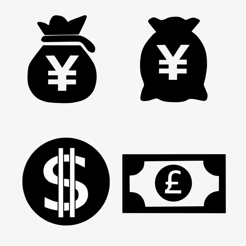 钱袋钞票金融图标元素