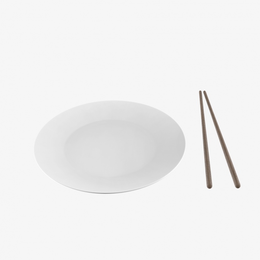 白色盘子筷子餐具组合