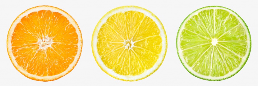 实物橘子柠檬切片橙黄青三色免扣元素