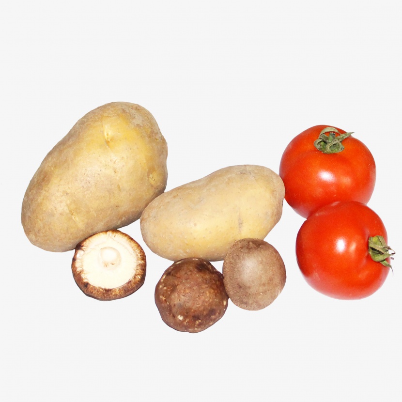 土豆西红柿香菇蔬菜免抠实物png素材