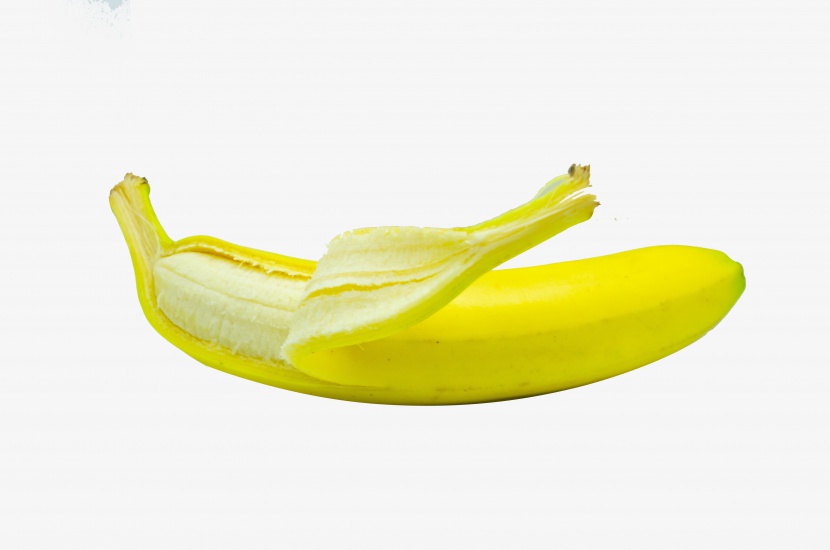 香蕉剥皮新鲜水果实拍免抠PNG图片