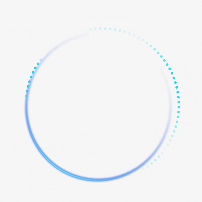 蓝色科技圆形边框元素设计