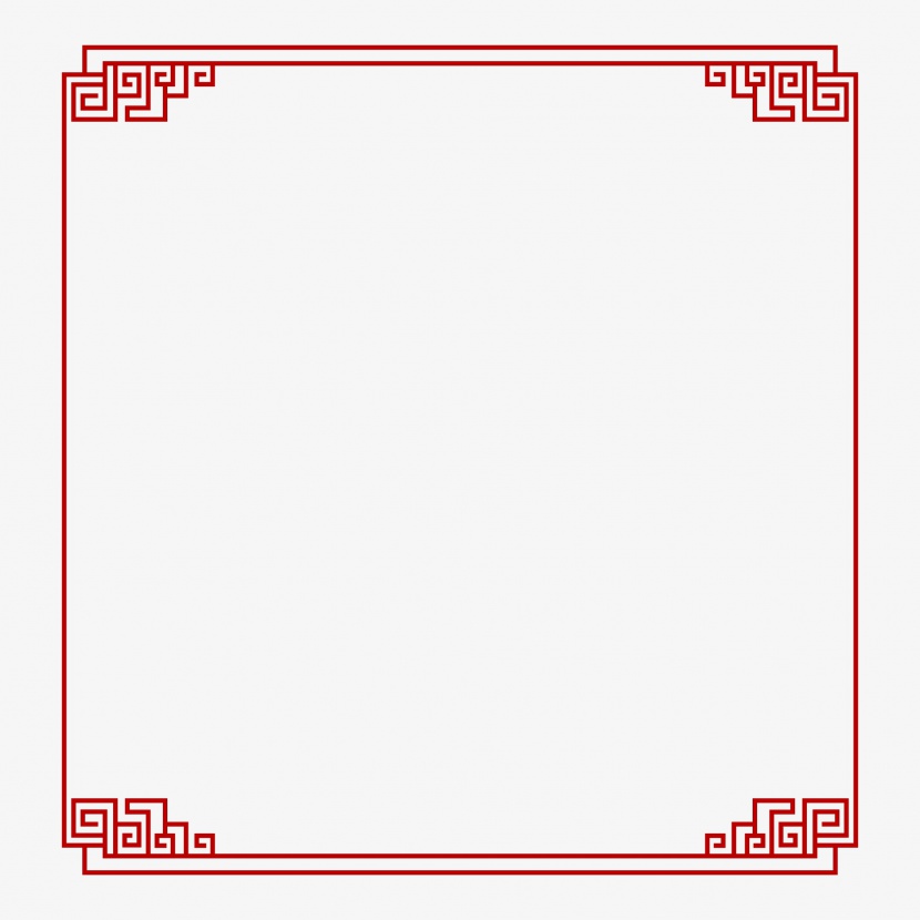 中国风传统红色边框