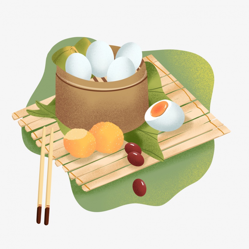 端午节大粽子蛋鸭蛋蒸笼煎堆