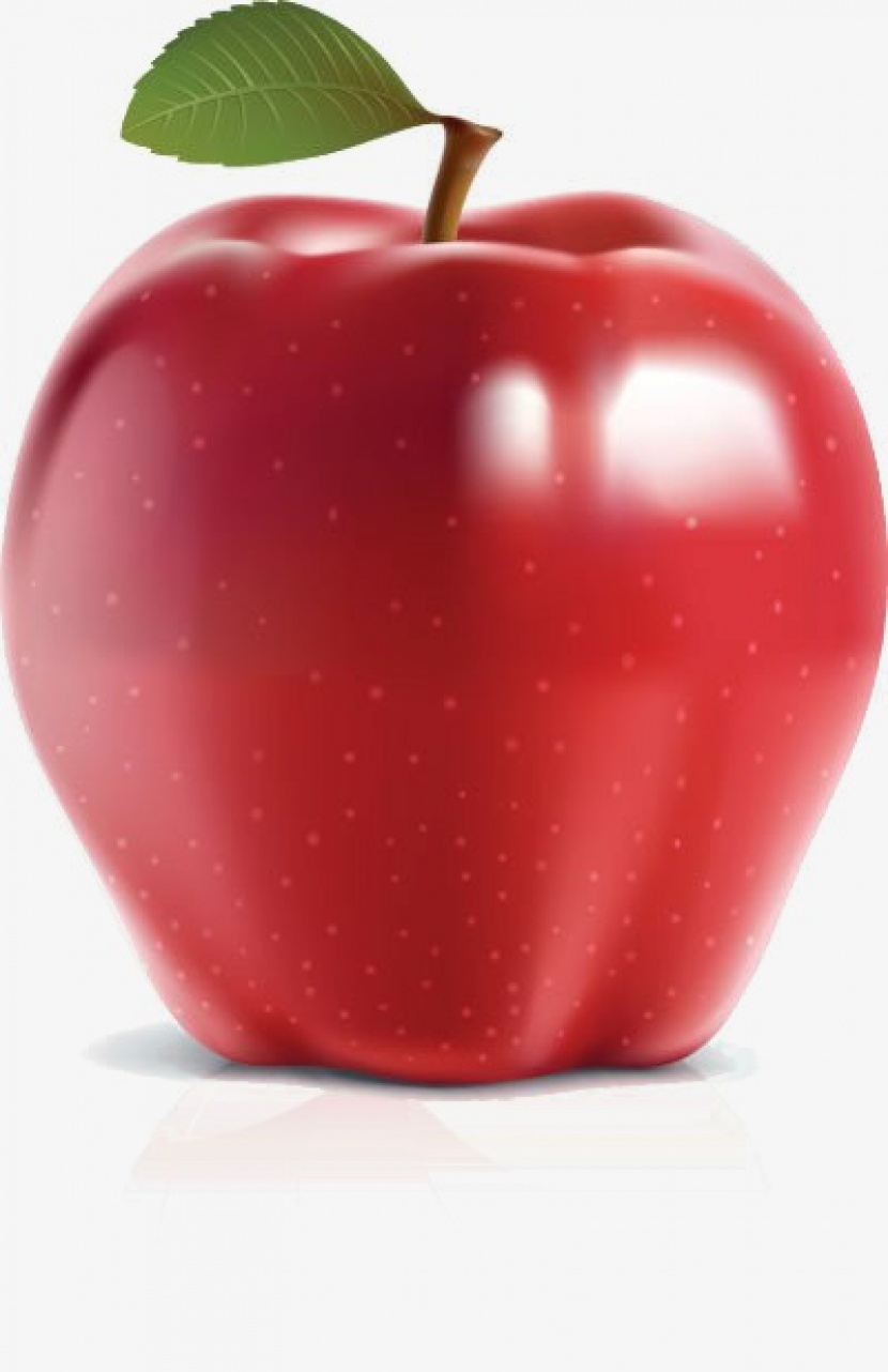 3d剪影手绘食物图片红色苹果