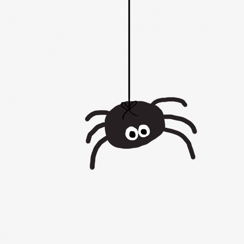 黑色蜘蛛插画