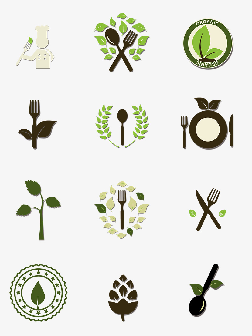 创意绿色食品标志设计