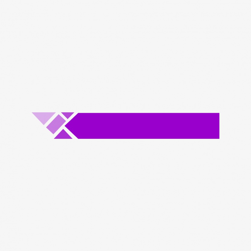 紫色创意拼接不规则形状标题