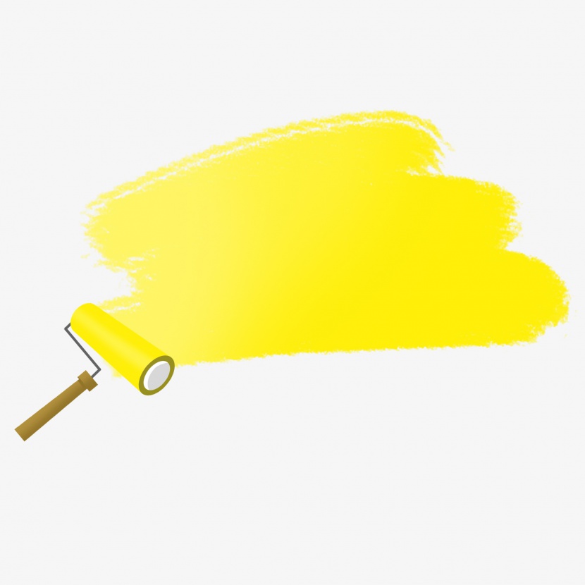 黄色的油漆框插画边框文字框