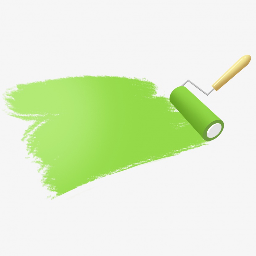 绿色的油漆框插画边框文字框