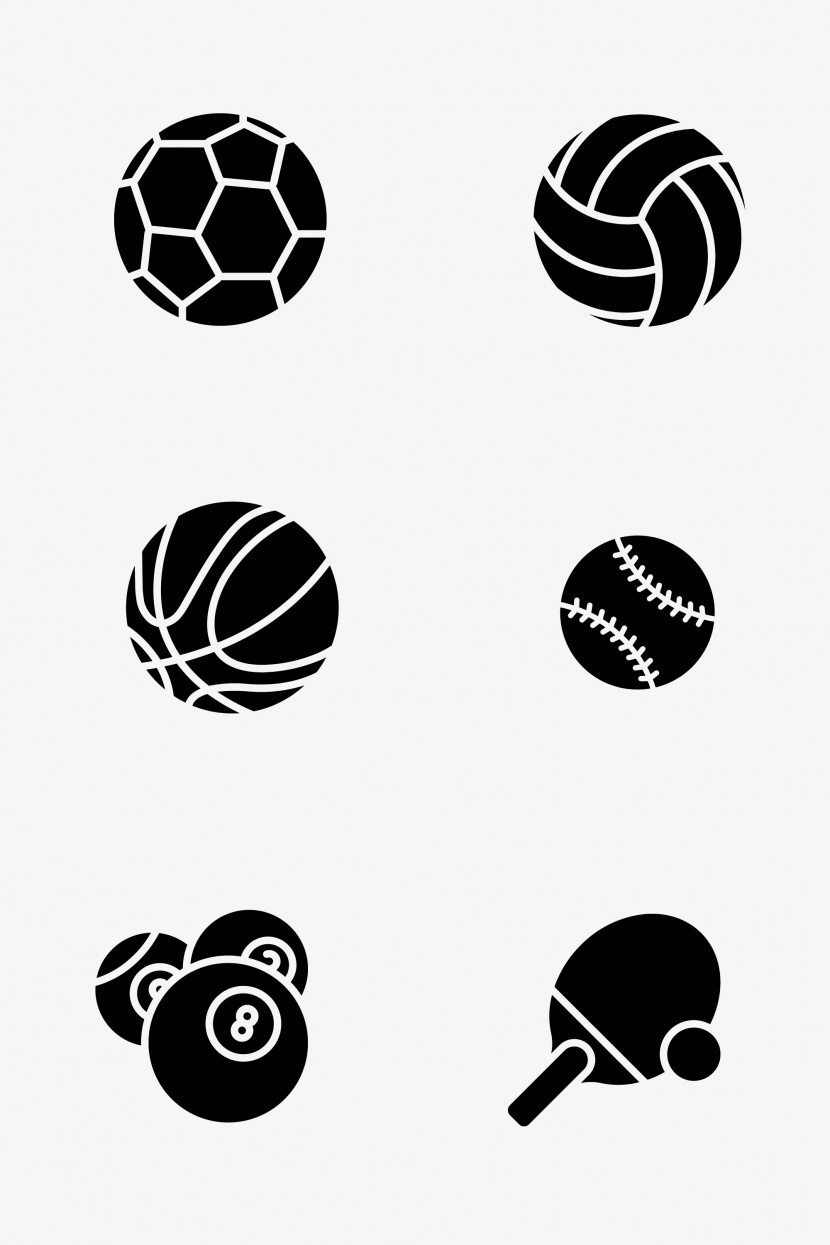 球类运动体育图标
