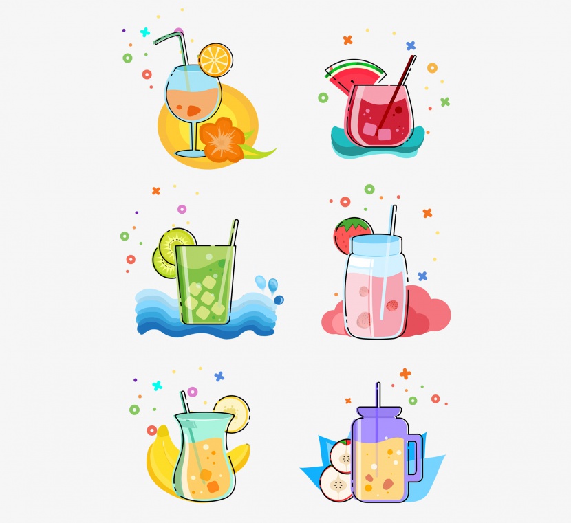 夏季果汁饮料图片素材