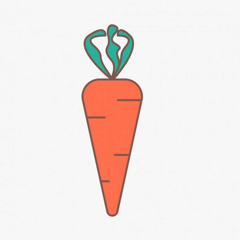 胡萝卜扁平图标