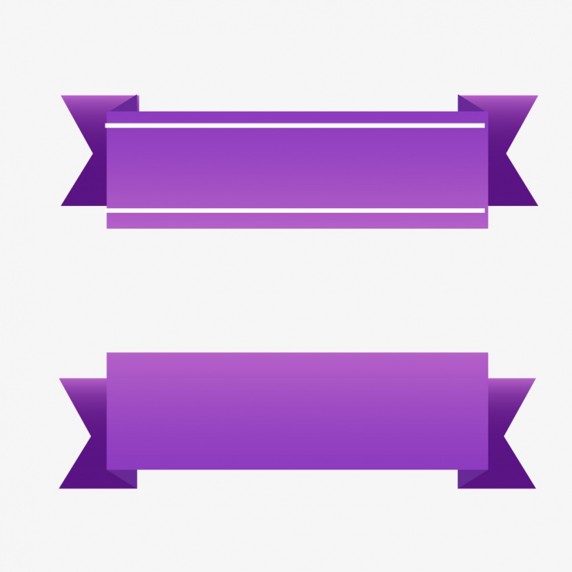 紫色彩带标签