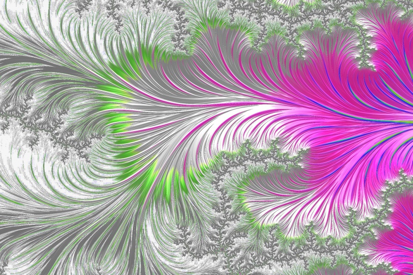 粉紫色抽象花瓣叶子效果图