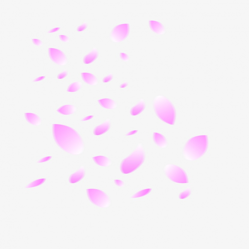 樱花花瓣粉色飘落漂浮矢量