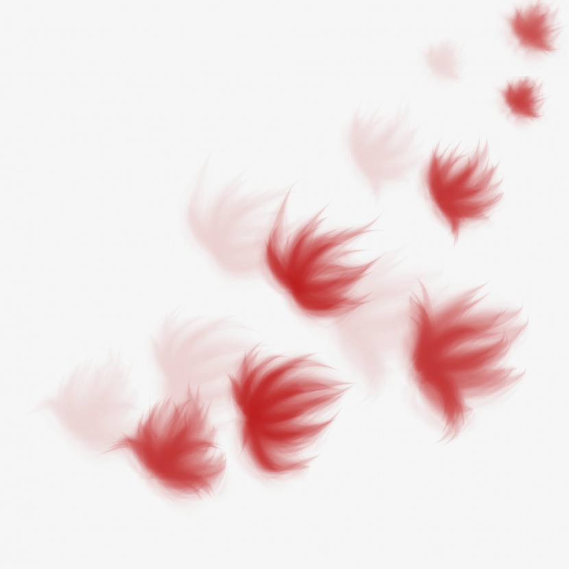 红色花瓣漂浮PNG素材