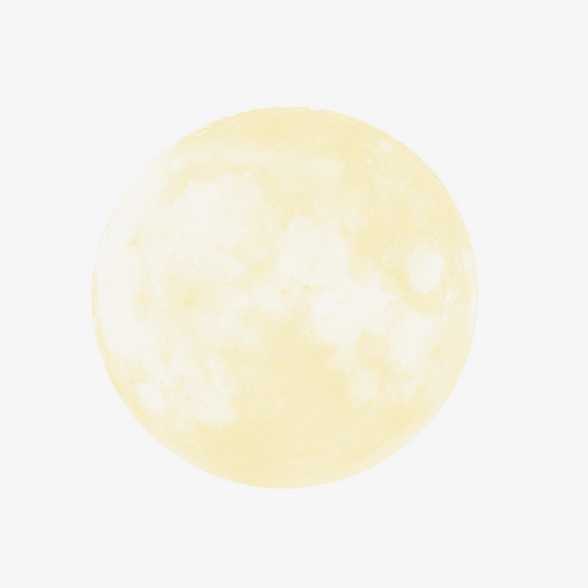 皎洁黄色巨大月亮png