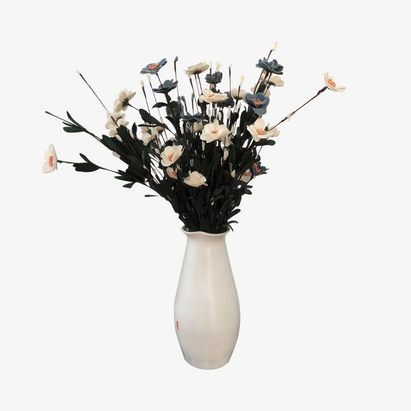 实拍仿真花陶瓷花瓶装饰花