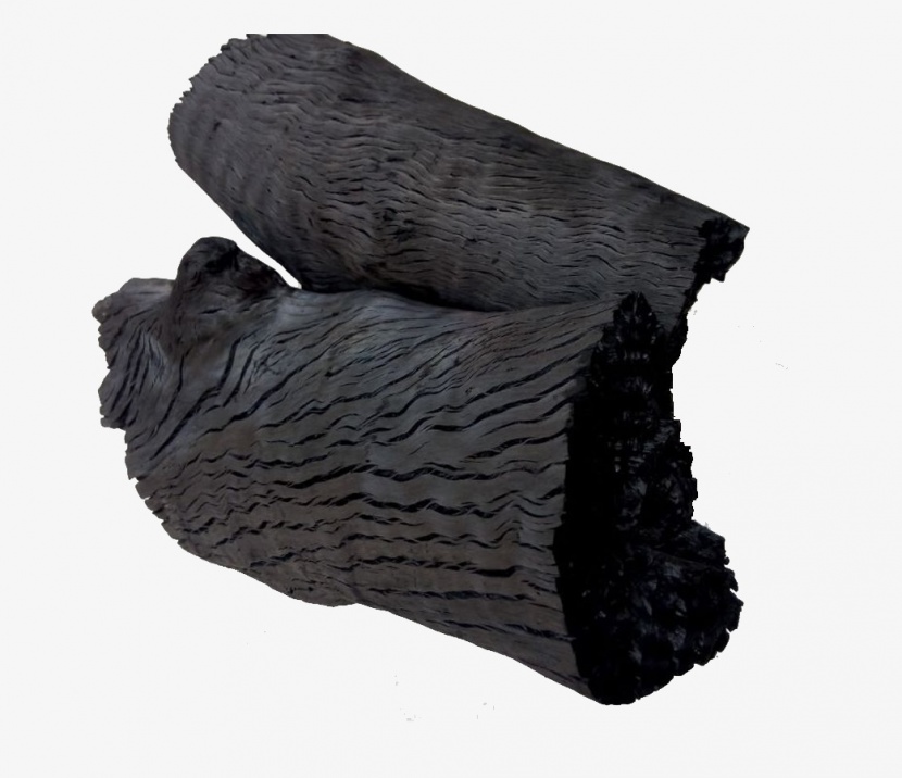 大块黑炭木炭素材