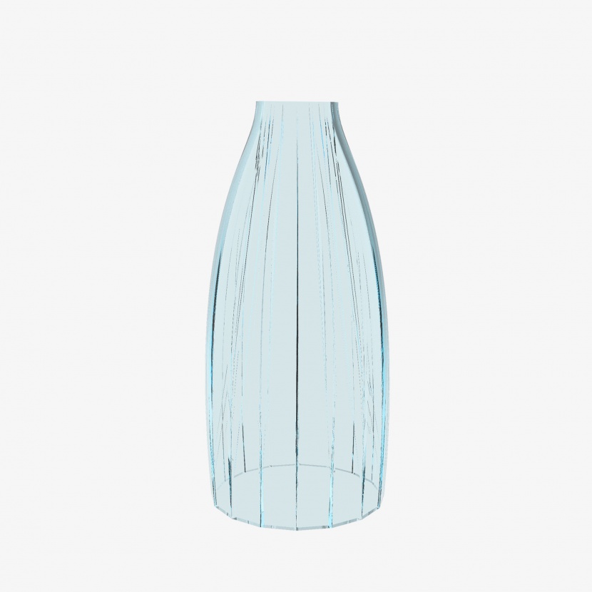 浅蓝色玻璃瓶花瓶素材