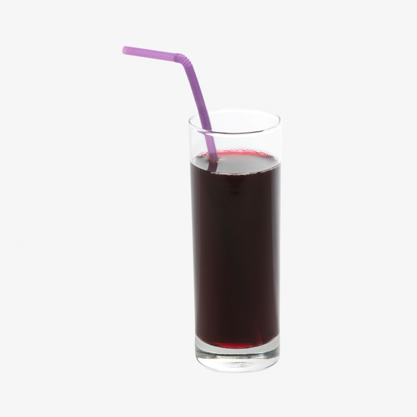 夏季鲜榨蓝莓汁玻璃杯元素