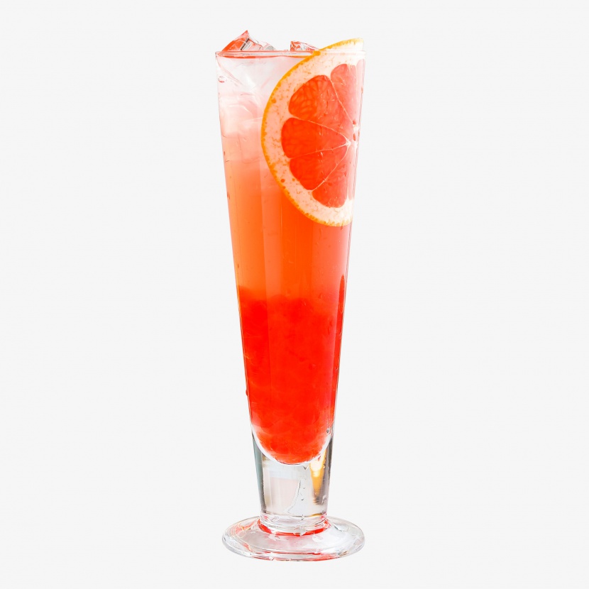 夏季西柚汁饮品玻璃杯元素
