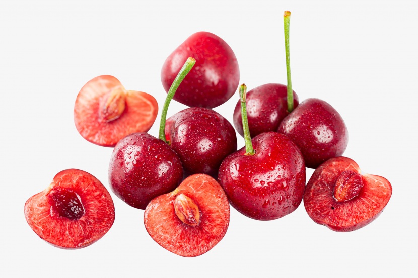 夏季红色营养车厘子水果元素