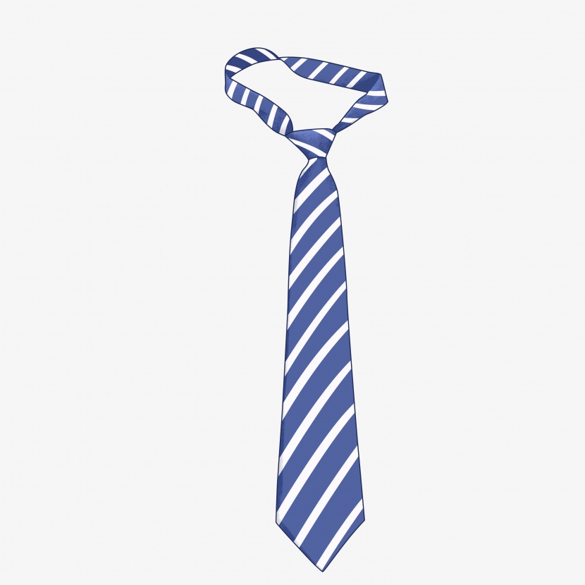 父亲节礼物蓝色条纹领带