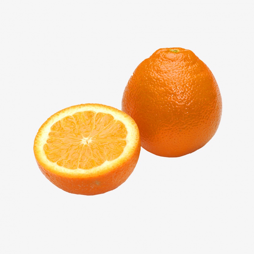 橙子水果维生素切开展示