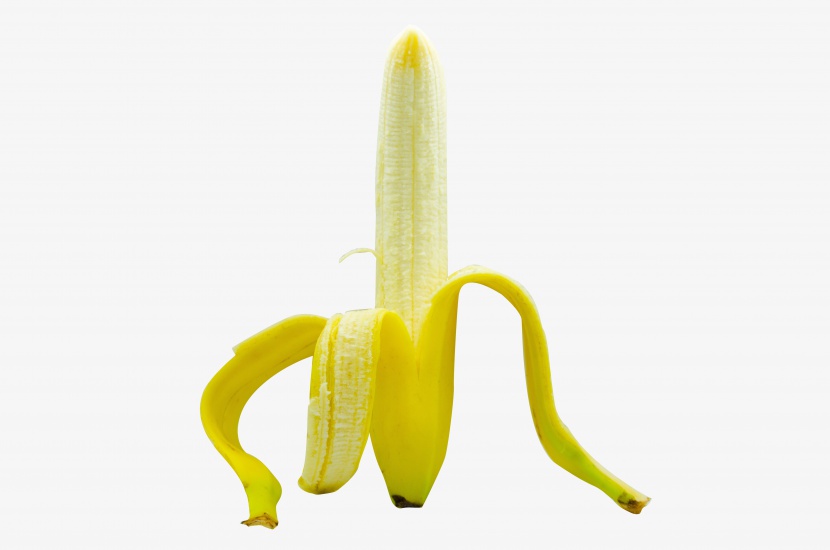香蕉剥皮新鲜水果实拍免抠PNG图片