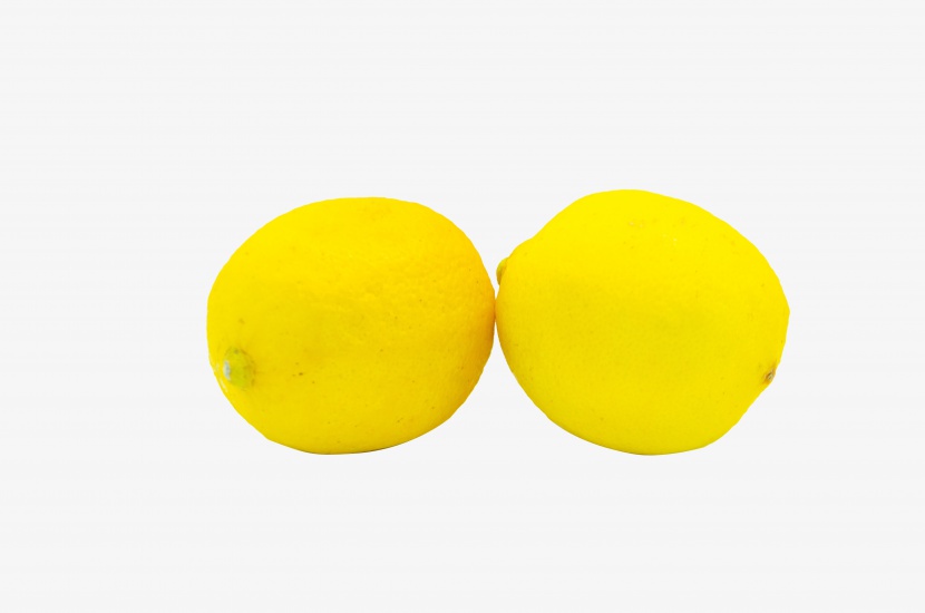 柠檬两个水果实拍免抠PNG图片