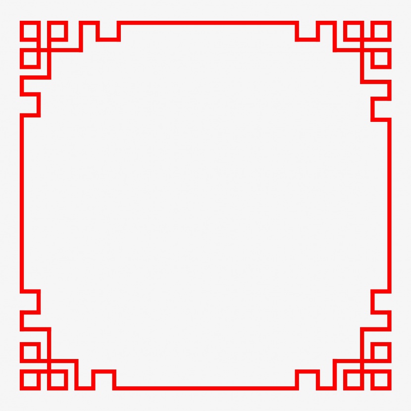 中国风红色条形背景边框