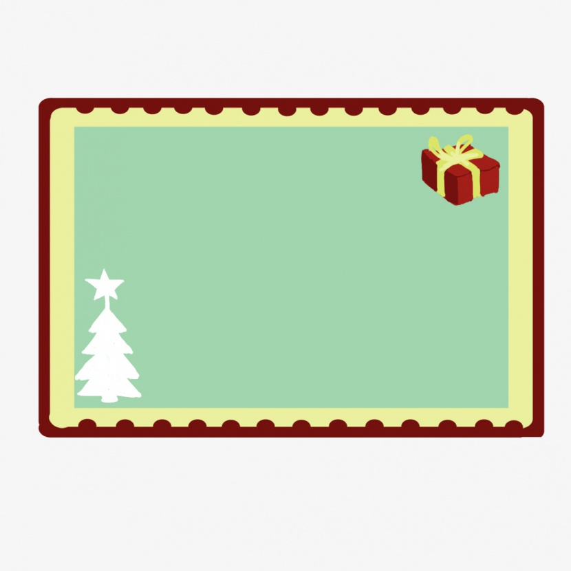 圣诞礼品盒装饰边框