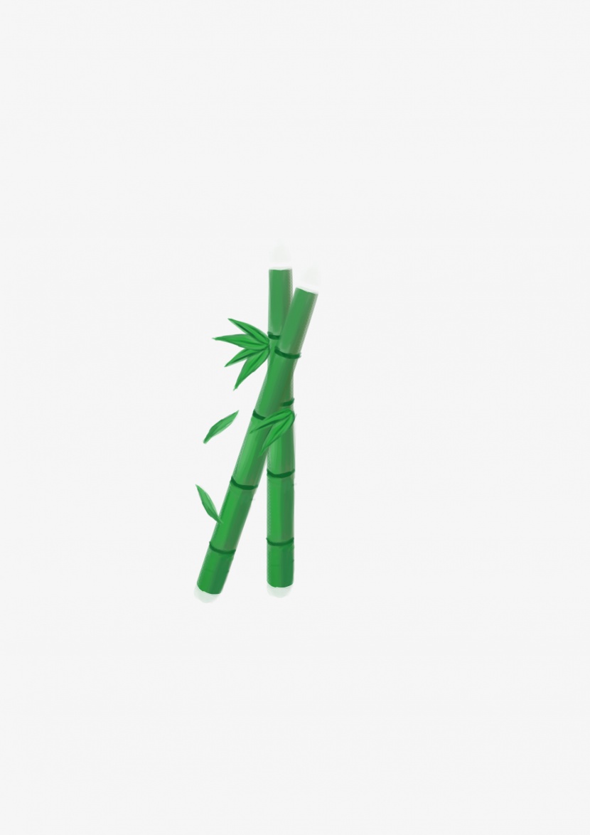 春天竹子装饰用于气节的点缀
