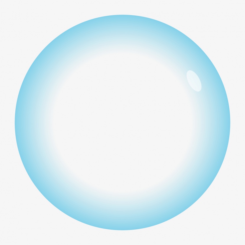 蓝色简约透明水泡泡沫蓝色气泡元素
