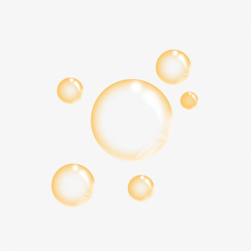 金色水泡透明水气泡彩色水泡可编辑