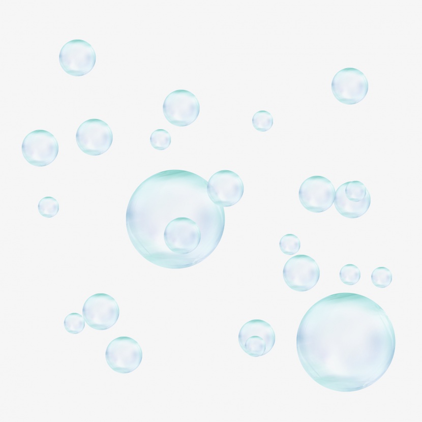 透明白色漂浮装饰卡通手绘气泡泡泡元素