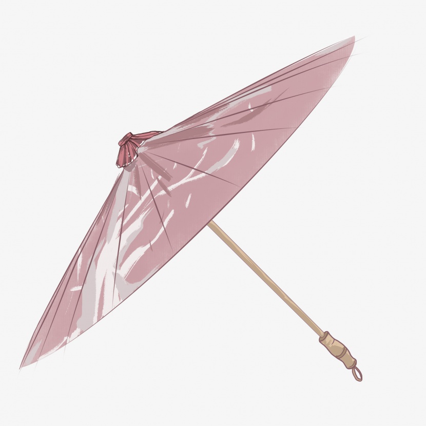 传统古风清明节油纸伞
