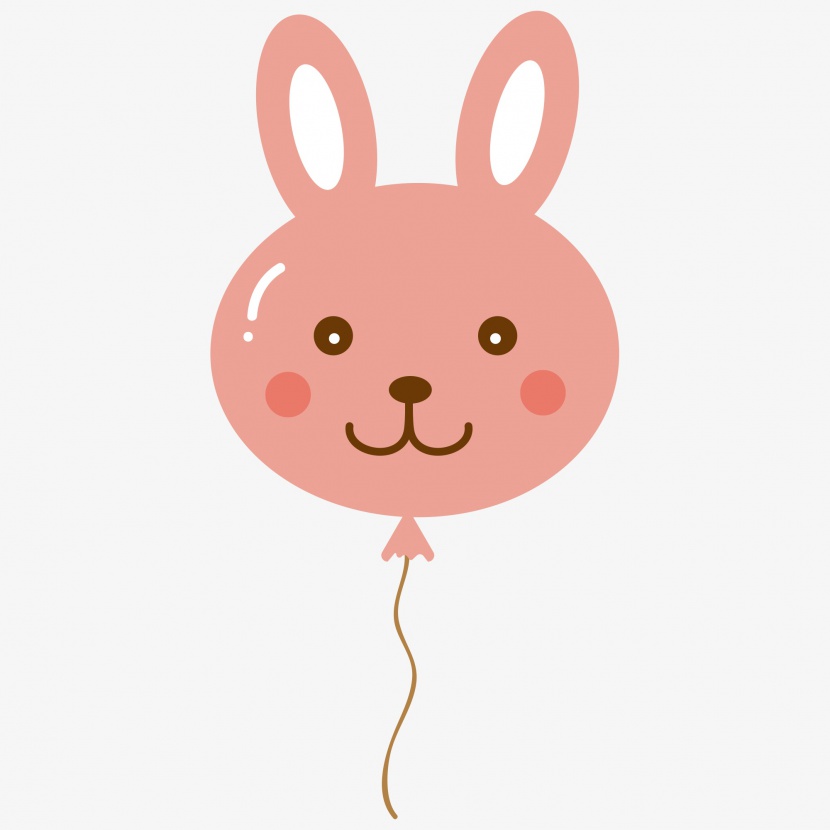 六一儿童节粉色兔子气球宝宝玩具装饰