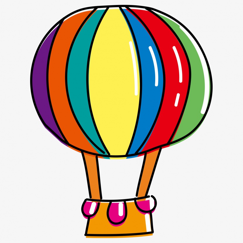 六一儿童节彩色热气球玩具装饰
