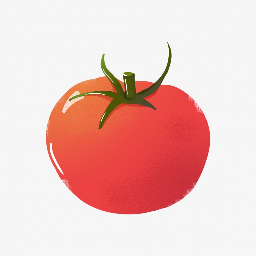 蔬菜水果元素之手绘风西红柿