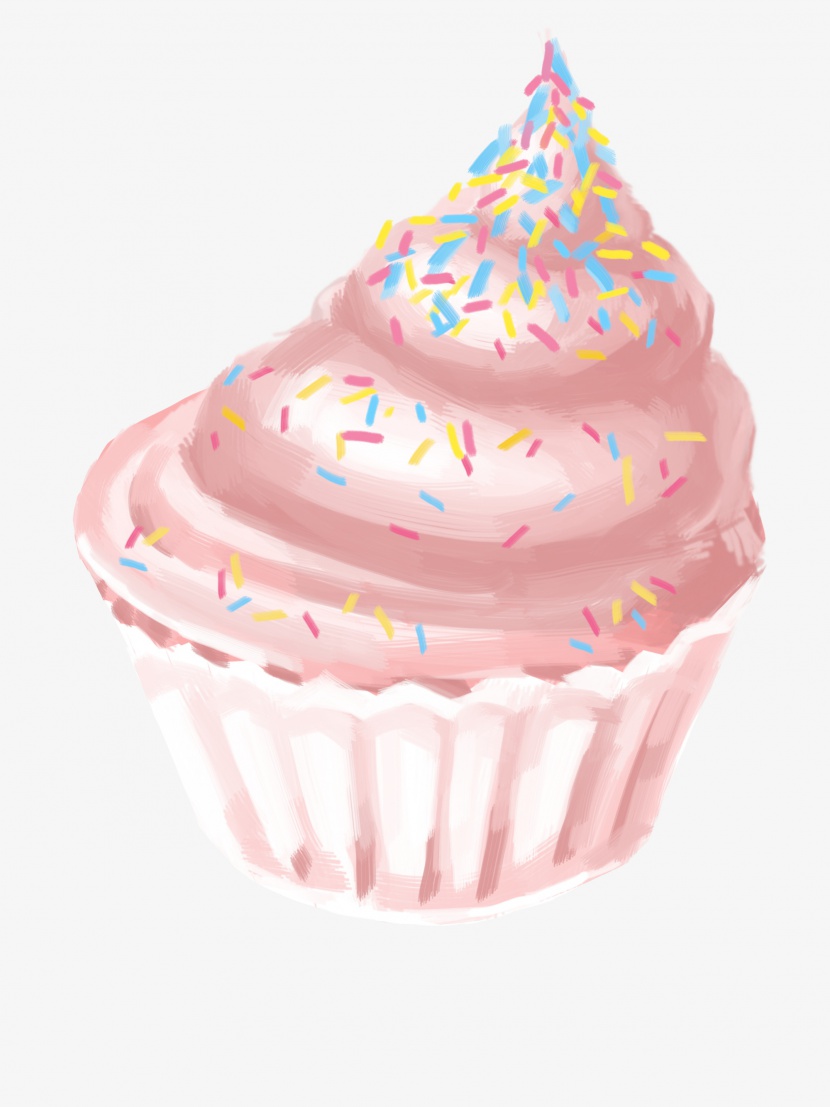 手绘甜品蛋糕插画