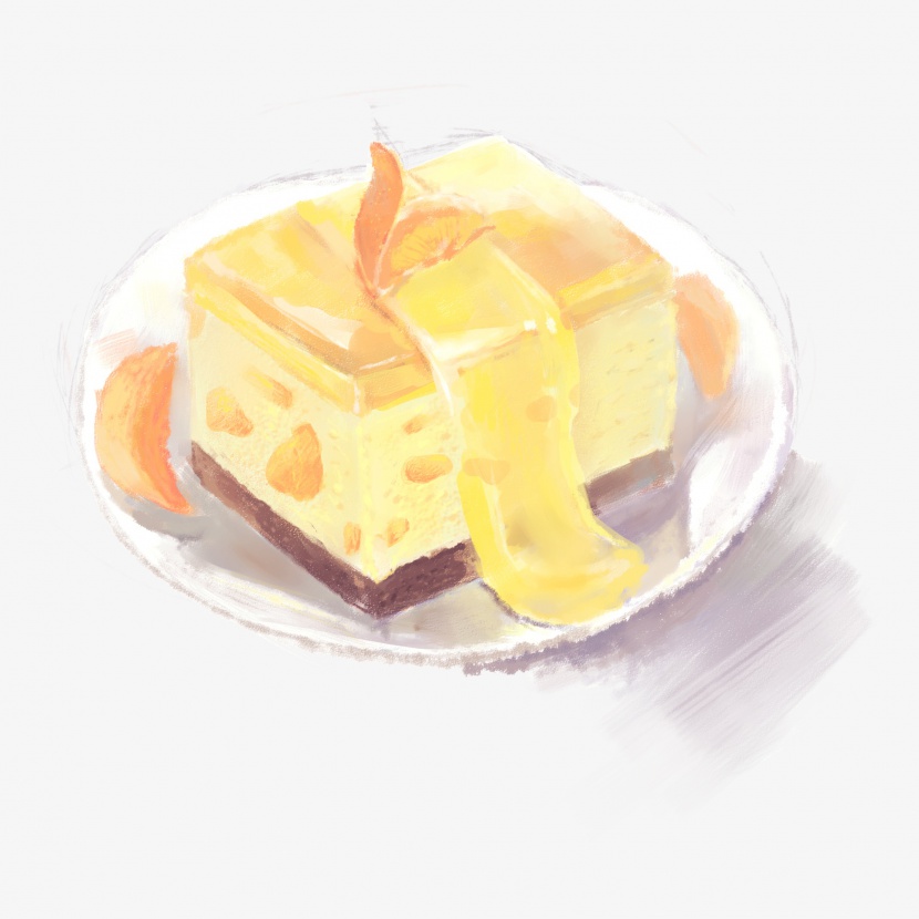 芒果慕斯蛋糕蛋糕甜品生日蛋糕牛奶发酵制品