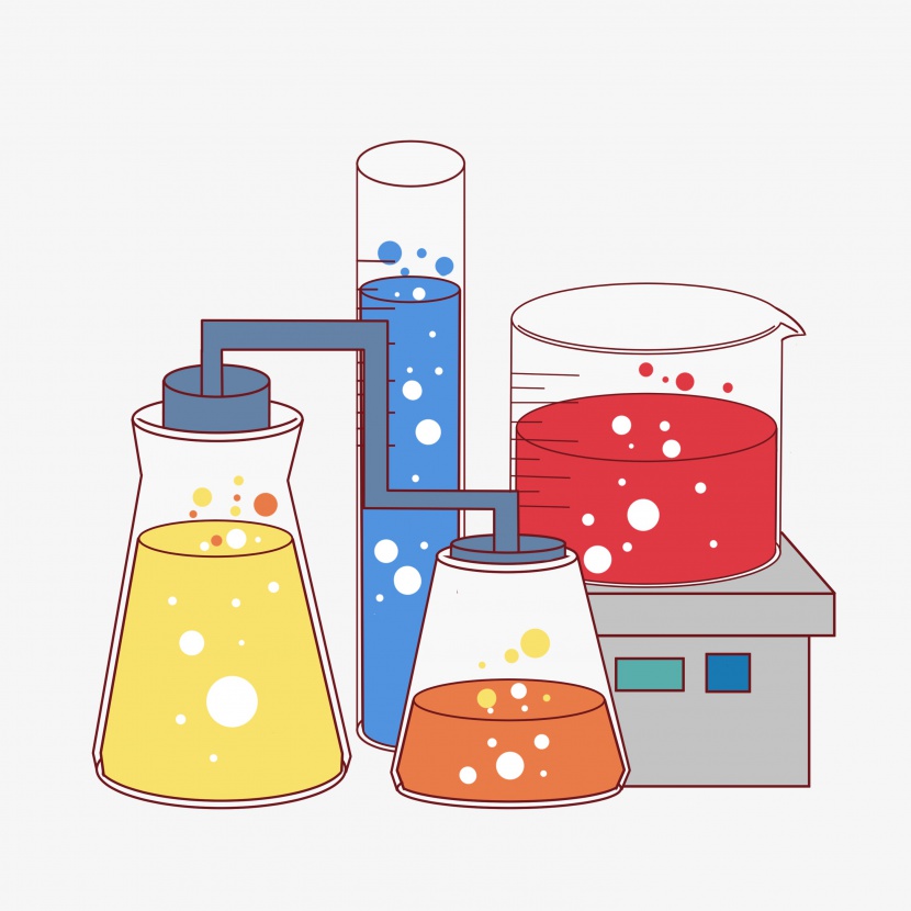 化学实验用品插画