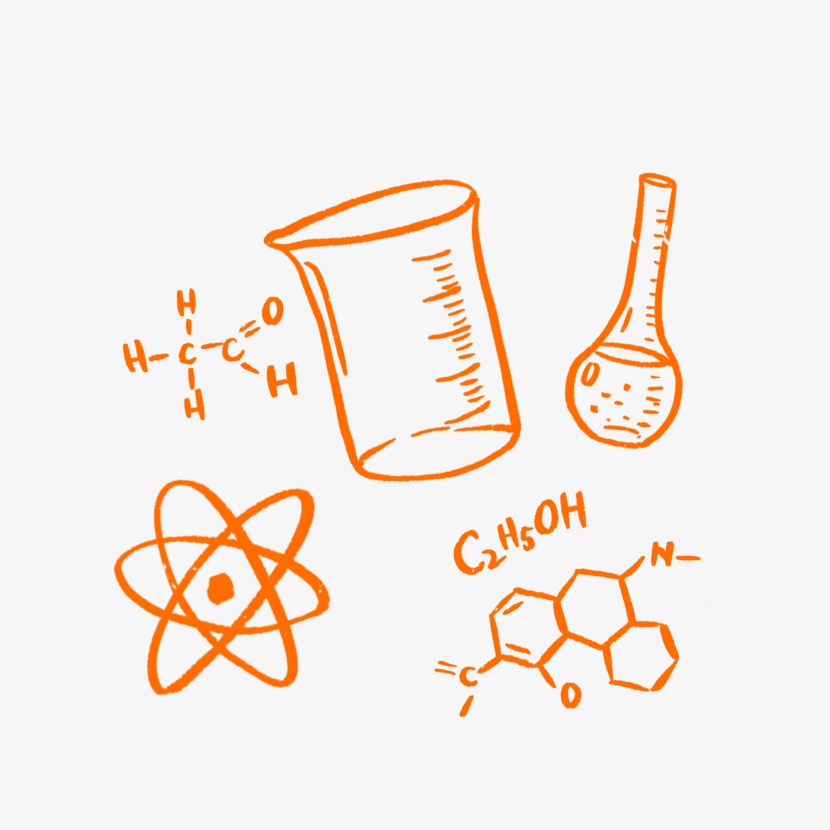 开学季化学课涂鸦