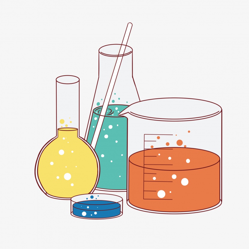 化学仪器烧杯插画